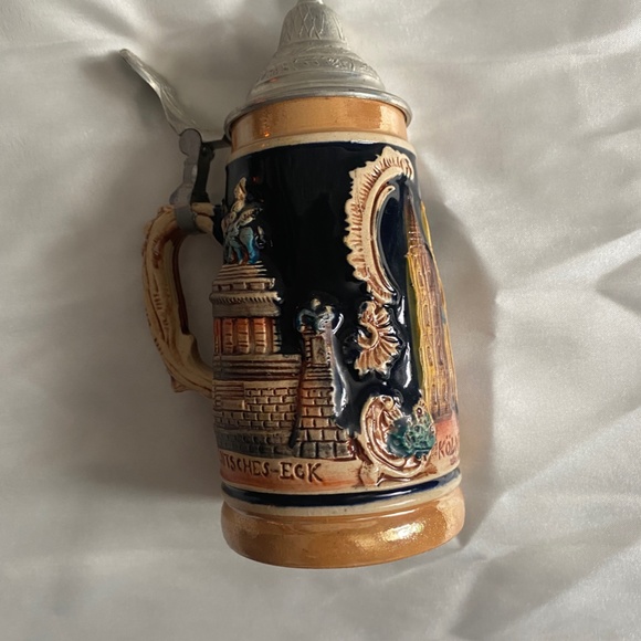 VINTAGE GERMAN LIDDED BEER STEINS WESTERN GERMANY DEUTSCHES-ECK KOLNER-DOM - Picture 8 of 12